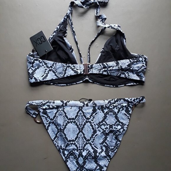 CCX Greta Black Snake Print Bikini Size 14 - Picture 4 of 11